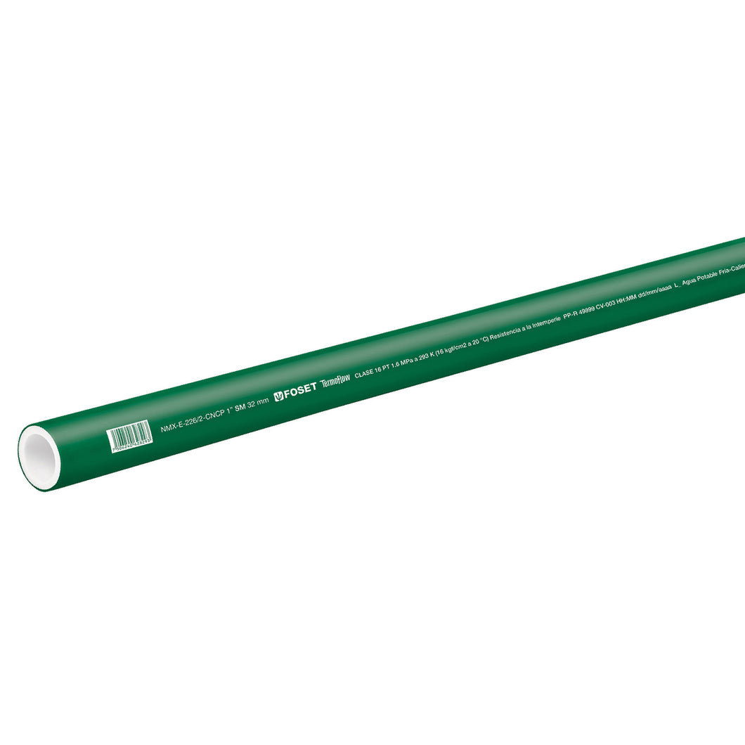 Tubo de PPR, 32mm, 1' x 4mts