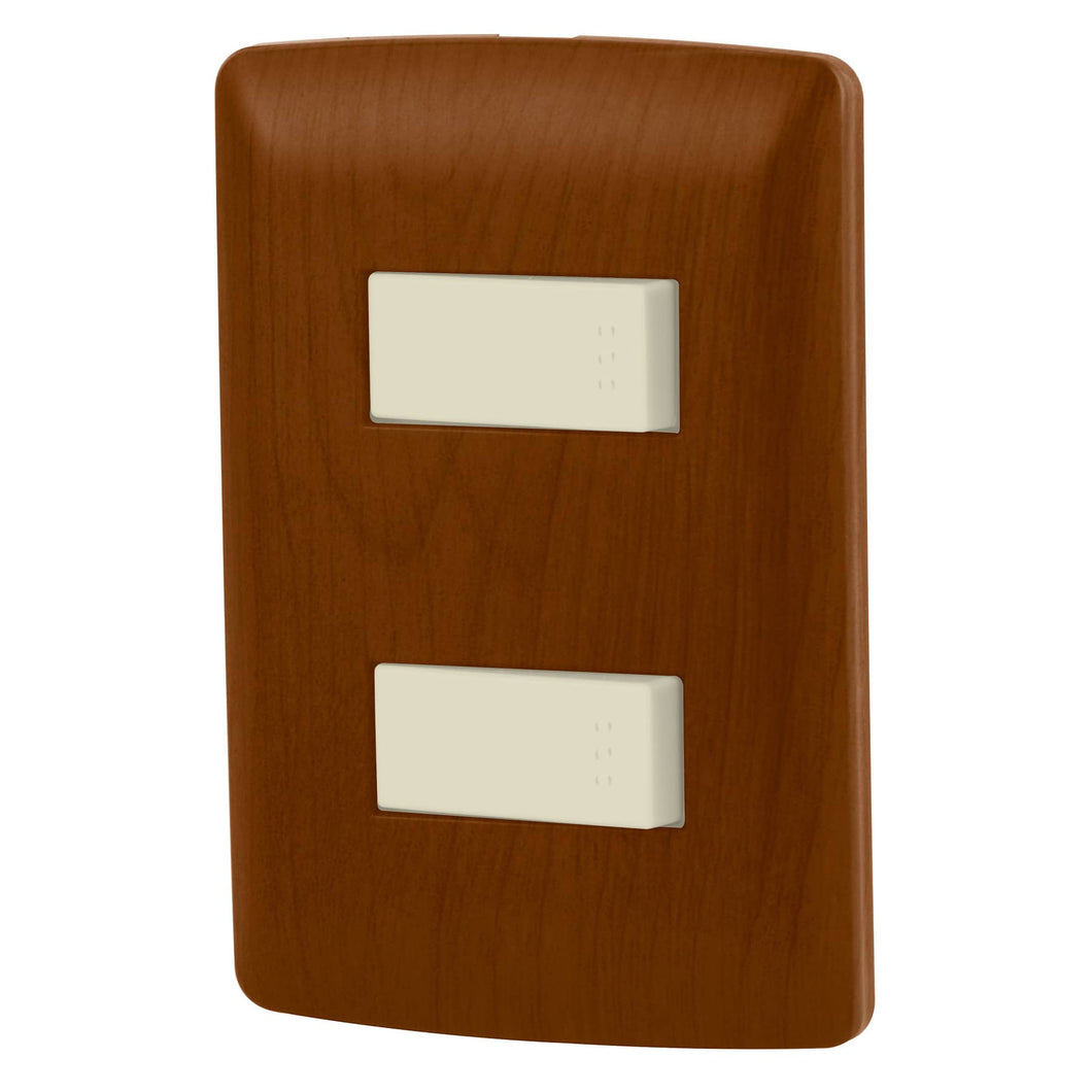 Placa armada 1 interruptor 1 escalera, madera,línea Italiana