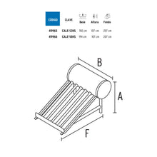 Cargar imagen en el visor de la galería, Calentador Solar Heat Pipe, 150L, 12 tubos, 4 personas
