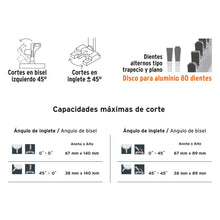 Cargar imagen en el visor de la galería, Sierra de inglete para corte en aluminio, 10&#39;
