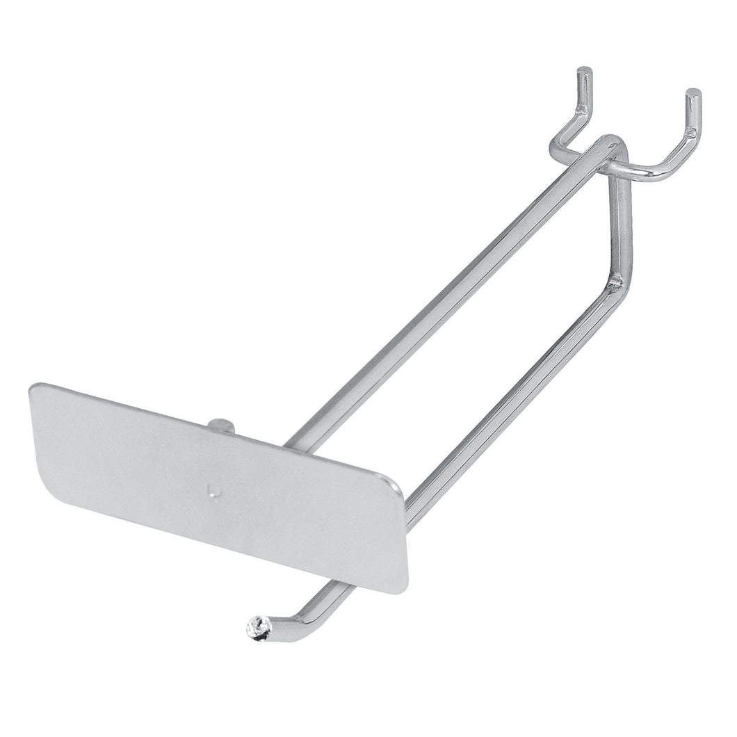 Ganchos rectos con porta-etiqueta, 6'