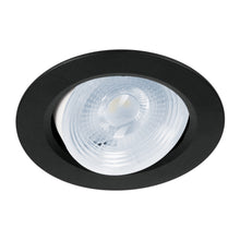 Cargar imagen en el visor de la galería, Empotrado, redondo, 5 W, 6500k, LED, negro
