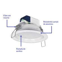 Cargar imagen en el visor de la galería, Empotrado, redondo, 5W, 6500K, LED
