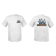 Cargar imagen en el visor de la galería, Camiseta blanca 100% algodón, estampada, talla 42
