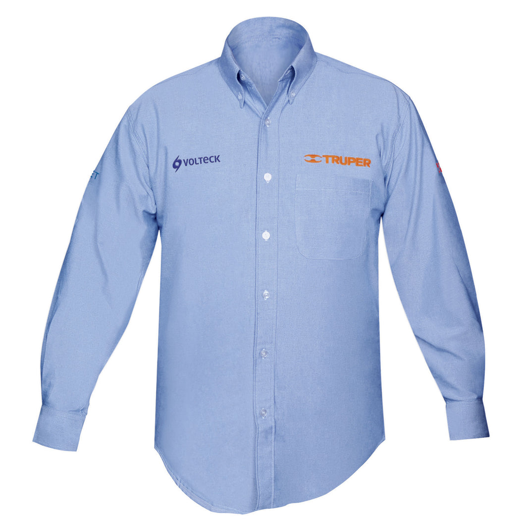 Camisa azul  para caballero, manga larga, talla M