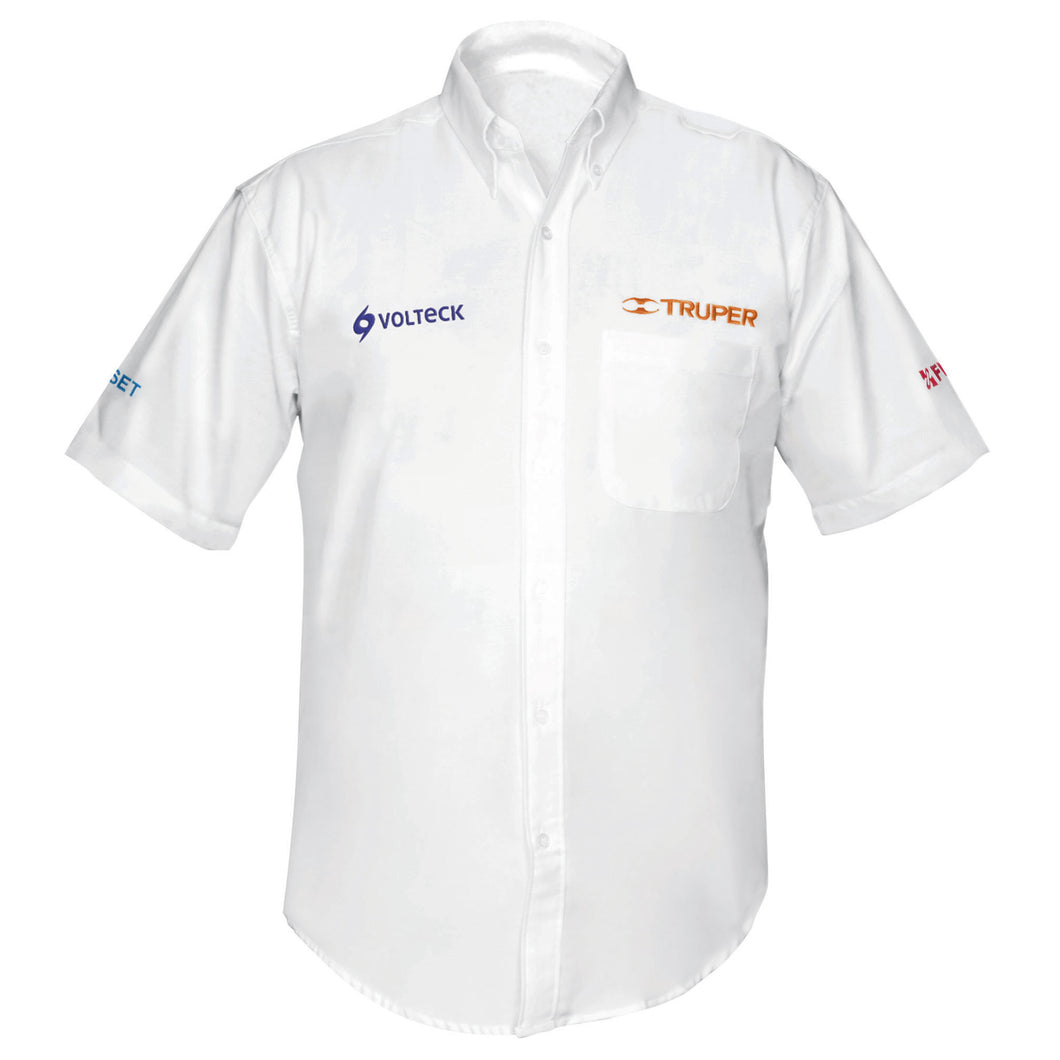 Camisa blanca para caballero, manga corta, talla M