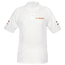 Cargar imagen en el visor de la galería, Playera tipo polo, blanca, para caballero, talla mediana
