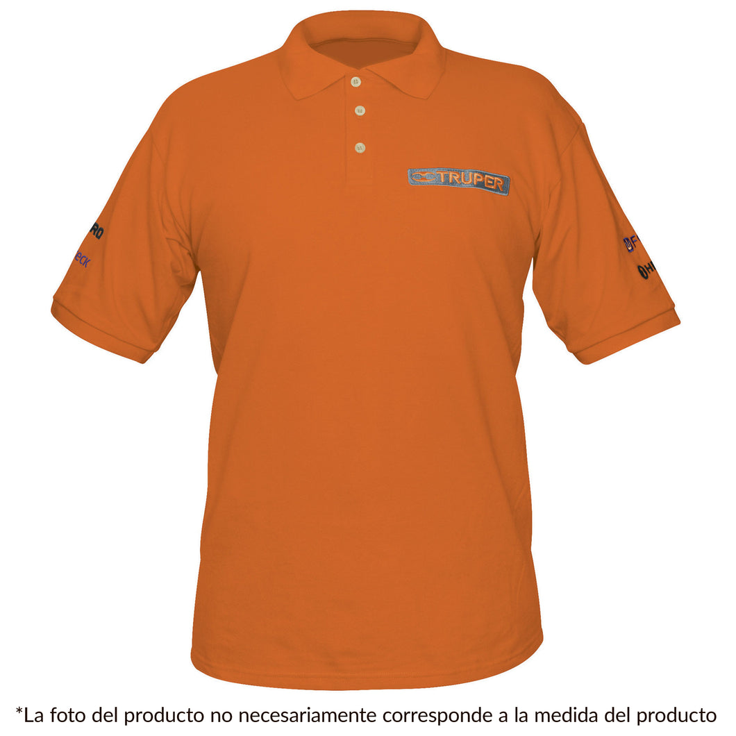 Playera tipo polo, naranja, para caballero, talla X-Grande