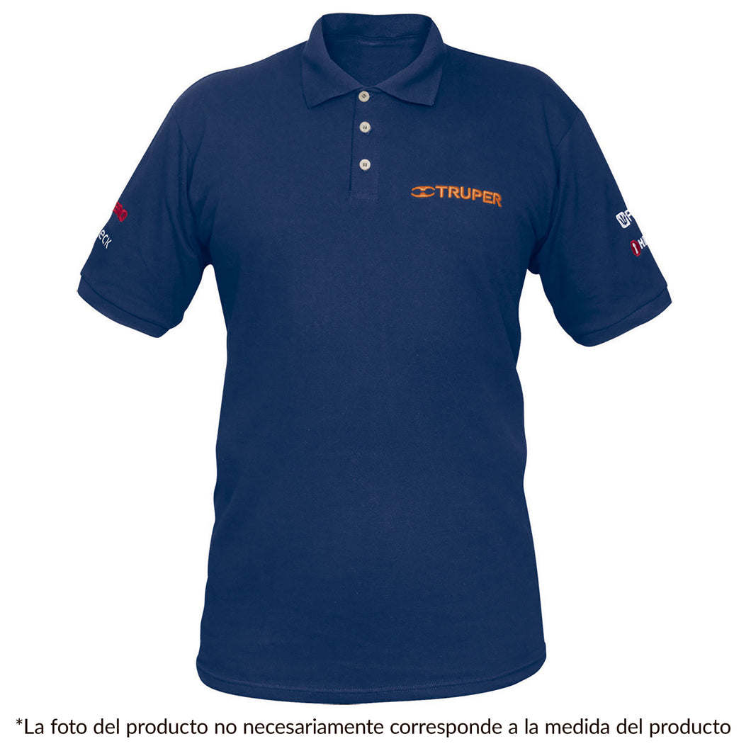 Playera tipo polo, azul, para caballero, talla grande