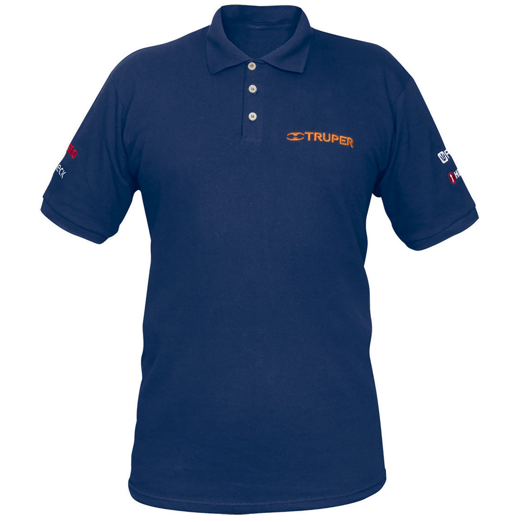 Playera tipo polo, azul, para caballero, talla mediana