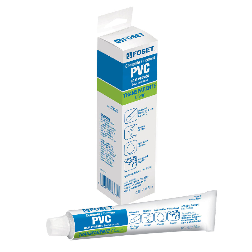 Cemento para PVC, tubo 50 g