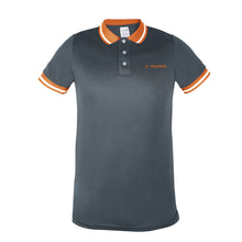 Cargar imagen en el visor de la galería, Playera tipo polo, dry fit, gris, para caballero, talla CH
