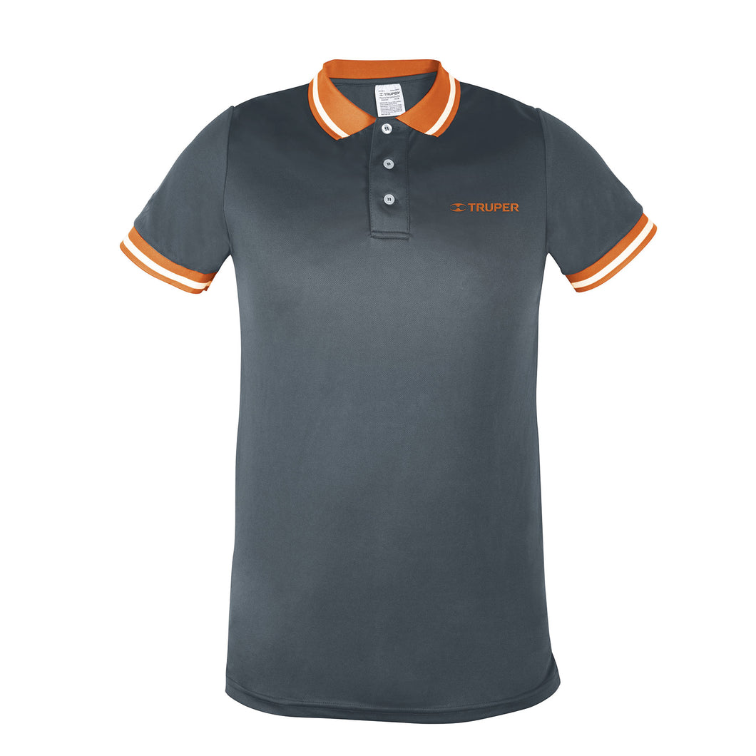 Playera tipo polo, dry fit, gris, para caballero, talla CH