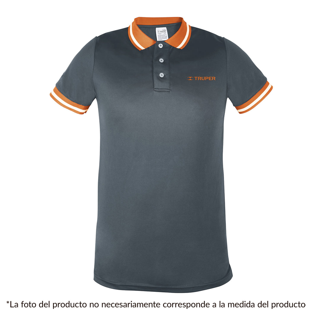 Playera tipo polo, dry fit, gris, para caballero, talla XG
