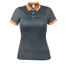Cargar imagen en el visor de la galería, Playera tipo polo, dry fit, gris, para dama, talla CH
