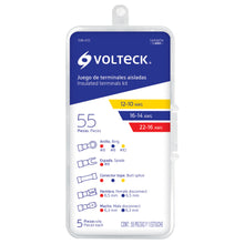 Cargar imagen en el visor de la galería, Terminales aisladas para cable, kit con 55 piezas
