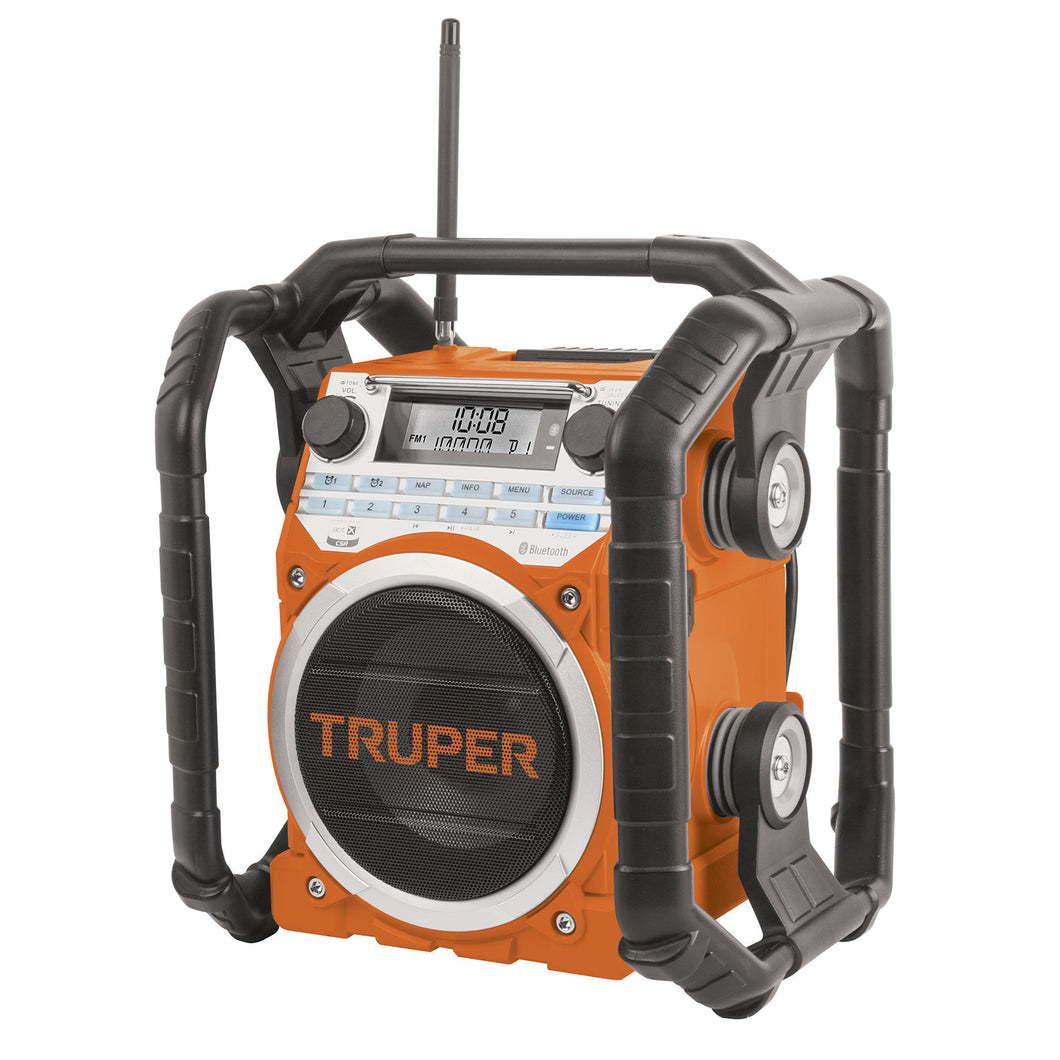 Radio digital, AM/FM, pantalla LCD, resistente al agua