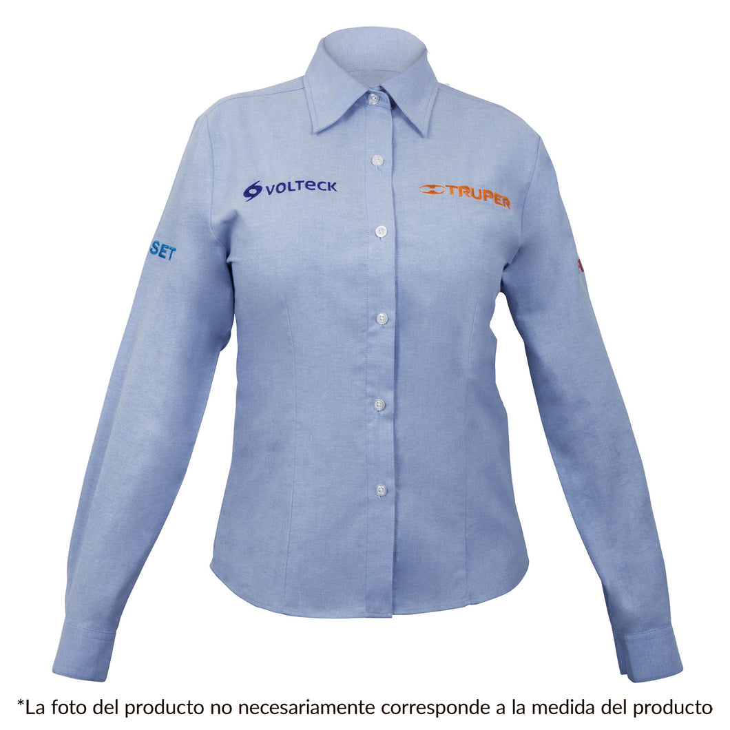 Camisa azul para dama, manga larga, XXG