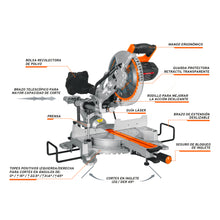 Cargar imagen en el visor de la galería, Sierra de inglete telescópica, 10&#39;
