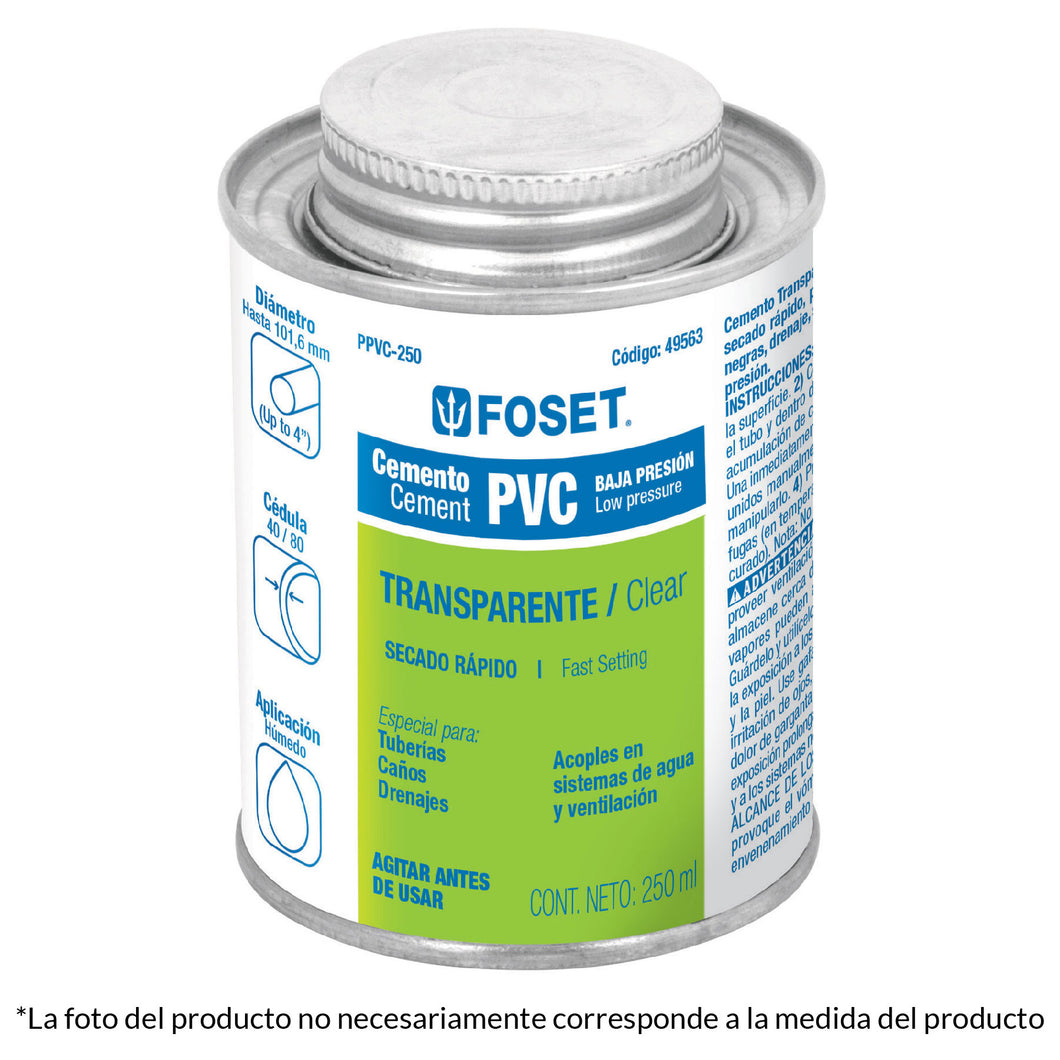 Cemento para PVC, bote 500 ml