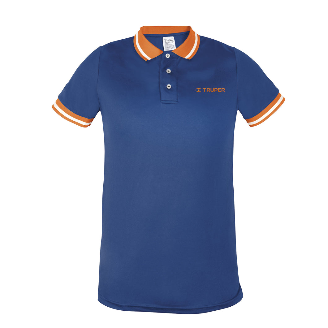 Playera tipo polo, dry fit, azul, para caballero, talla M