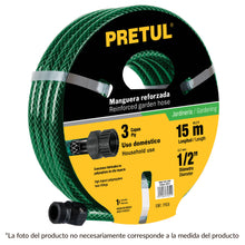 Cargar imagen en el visor de la galería, Manguera 1/2&#39;, reforzada 3 capas, 20 m, Pretul
