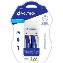 Cargar imagen en el visor de la galería, Cargador de pilas, AA, AAA y 9V, incluye 2 pilas AA
