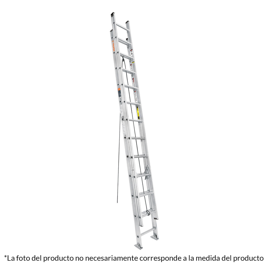 Escalera de extensión, tipo II, 20 peldaños