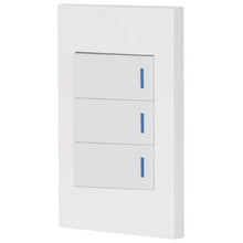 Cargar imagen en el visor de la galería, Placa armada 3 interruptores 1de 3vías,1 mod,Española,blanco
