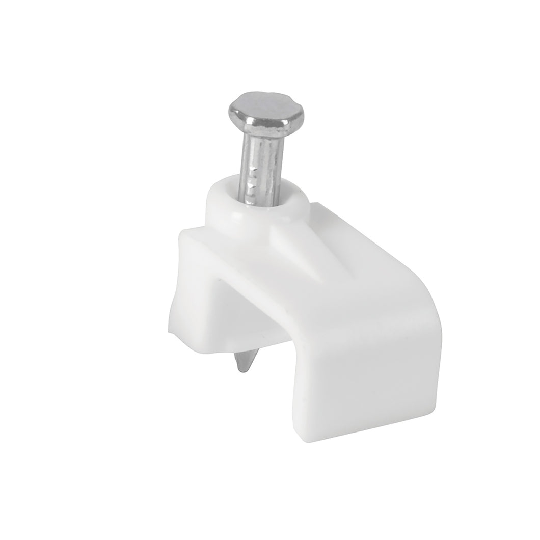 grapas para cable plano, blancas